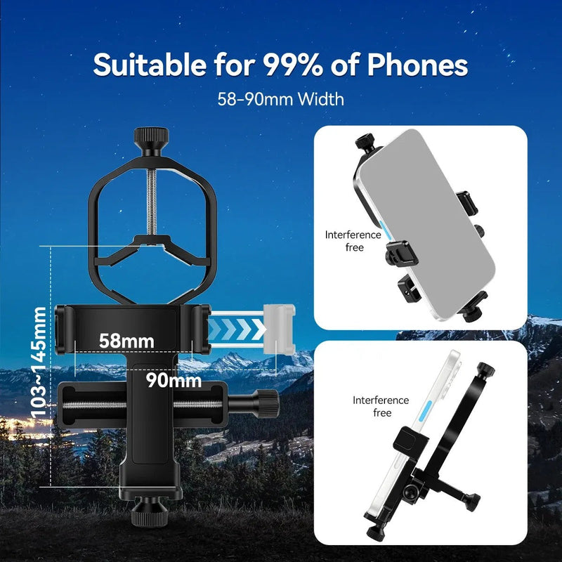 SVBONY SV214 Pro 3-Axis Phone Adapter Universal Clamp 28mm-48mm