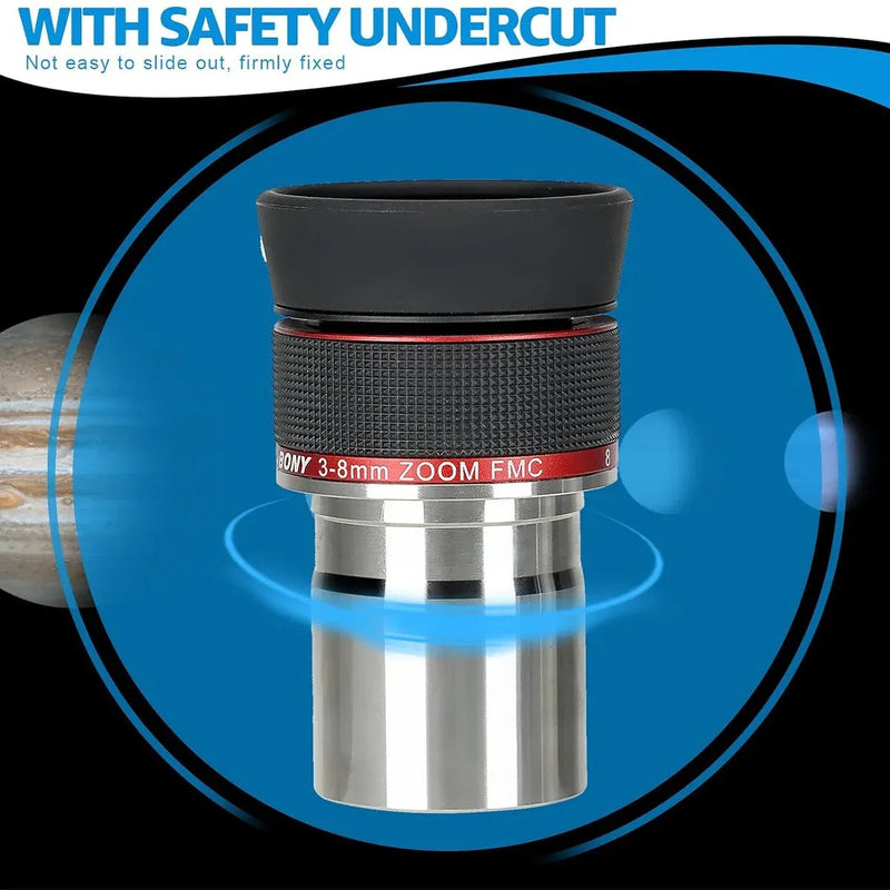SVBONY SV215 3-8mm Clickstop Zoom Eyepiece - 1.25"