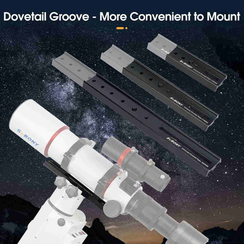 SVBONY SV219 300mm Black Vixen-Style Dovetail Mounting Plate