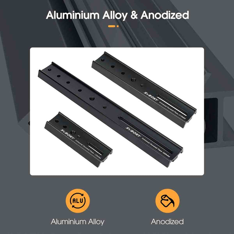 SVBONY SV219 120mm Black Vixen-Style Dovetail Mounting Plate