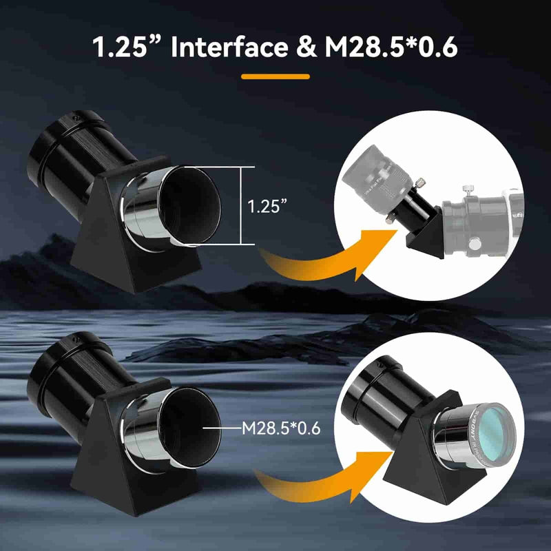 SVBONY SV221 45° Correct Image Prism Diagonal - 1.25"