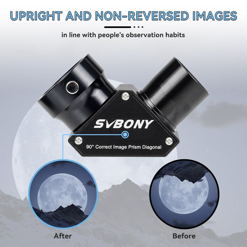 SVBONY SV222 90° Erect Image Prism Diagonal - 1.25"