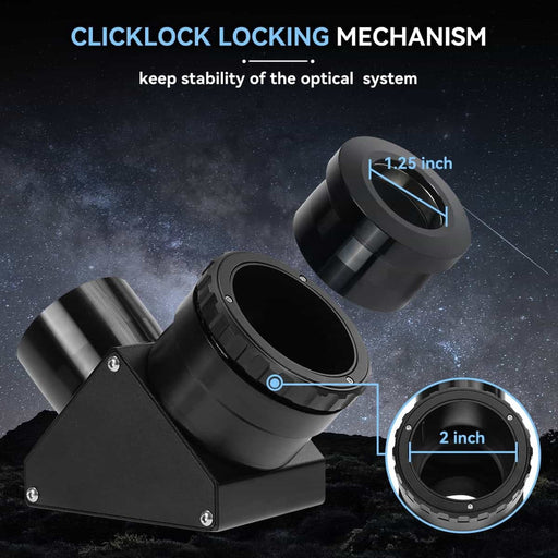 SVBONY SV223 90° ClickLock Dielectric Mirror Diagonal - 2"