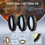 SVBONY SV227 SHO 5nm H-Alpha OIII SII Narrowband Filter Set - 1.25"