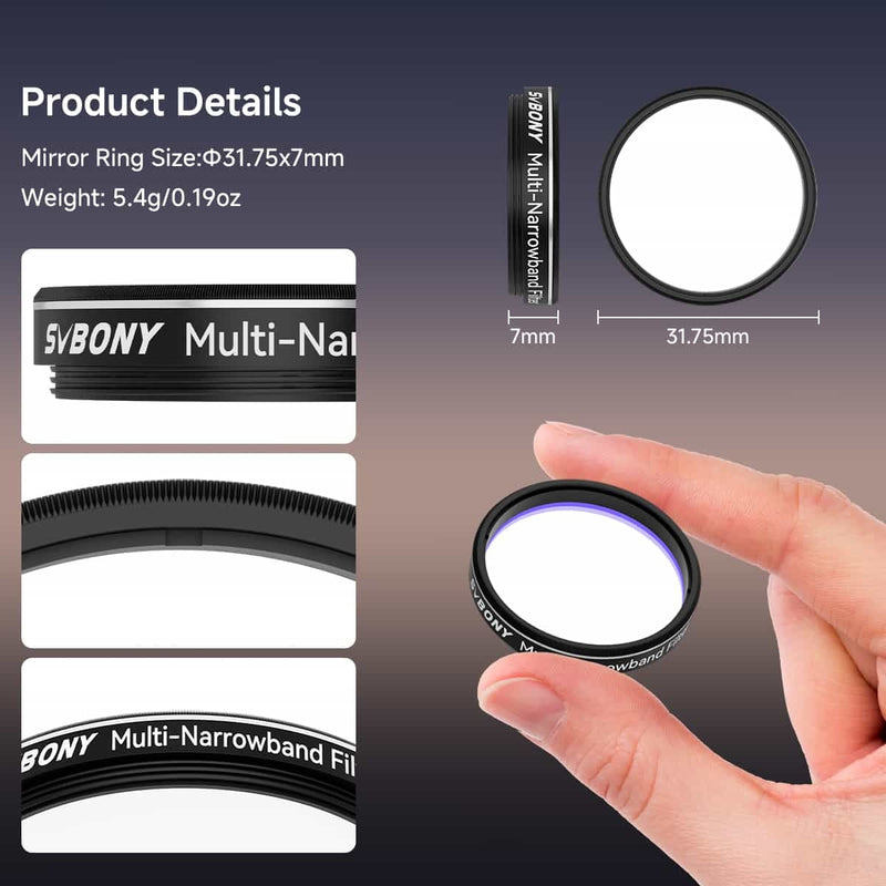 SVBONY SV240 Near-Infrared Multi-Narrowband Light Pollution Filter
