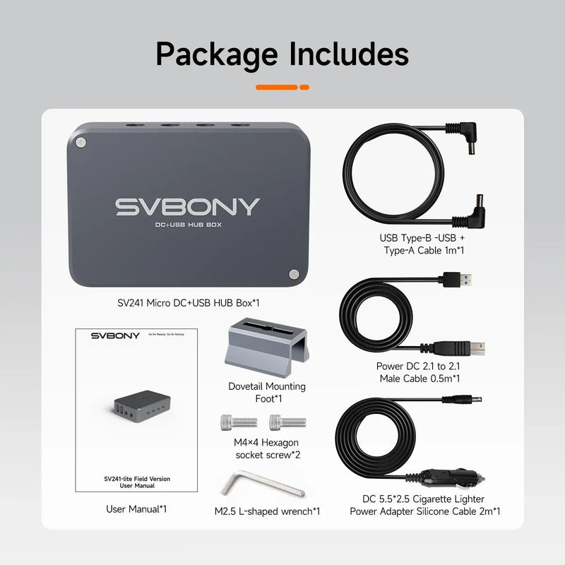SVBONY SV241 Astronomy Micro DC+USB Hub Power Box