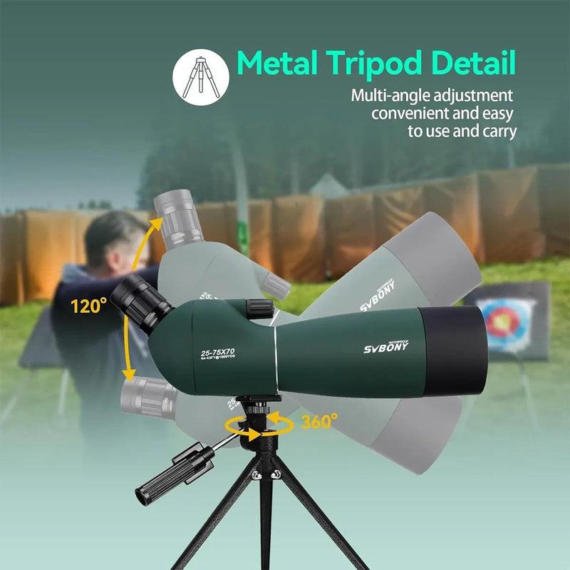 SVBONY SV28 25-75x70 HD Spotting Scope
