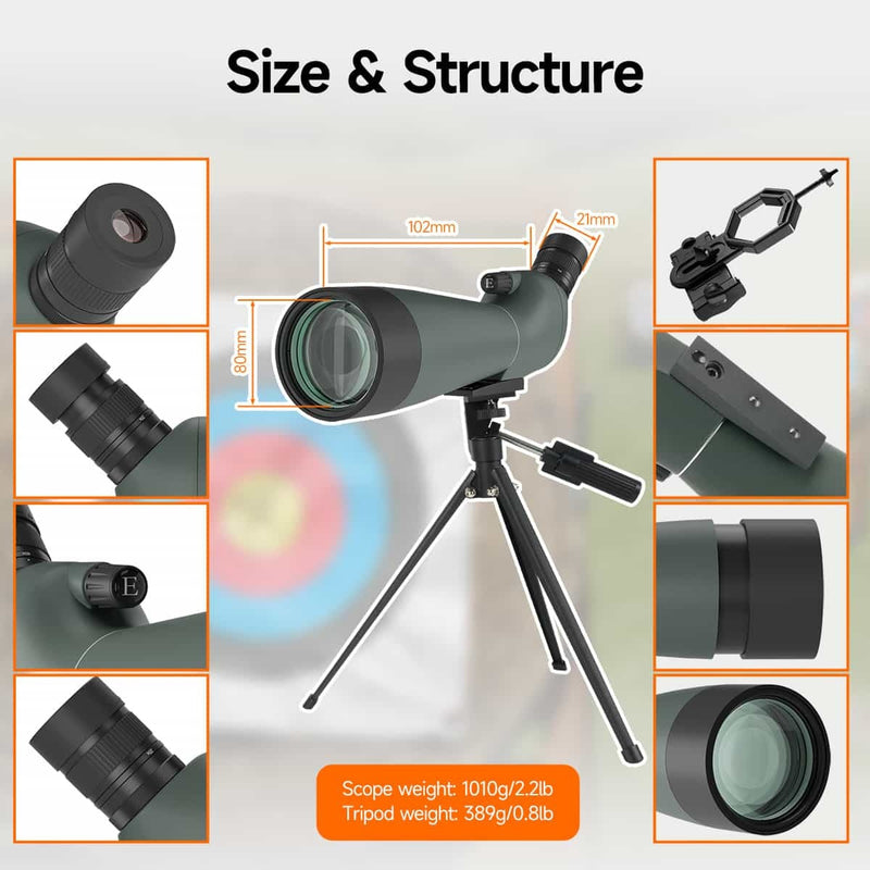 SVBONY SV28A 20-60x80 Spotting Scope