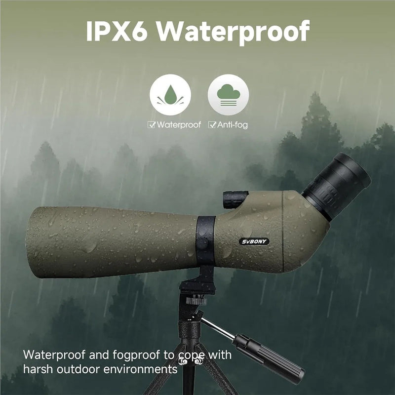 SVBONY SV401 20-60x80 Spotting Scope Army Green