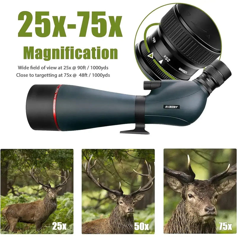 SVBONY SV406 25-75x100 HD Spotting Scope
