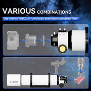 SVBONY SV48P 102mm f/6.5 Achromatic Refractor Telescope OTA