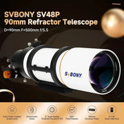 SVBONY SV48P 90mm f/5.5 Achromatic Refractor Telescope OTA