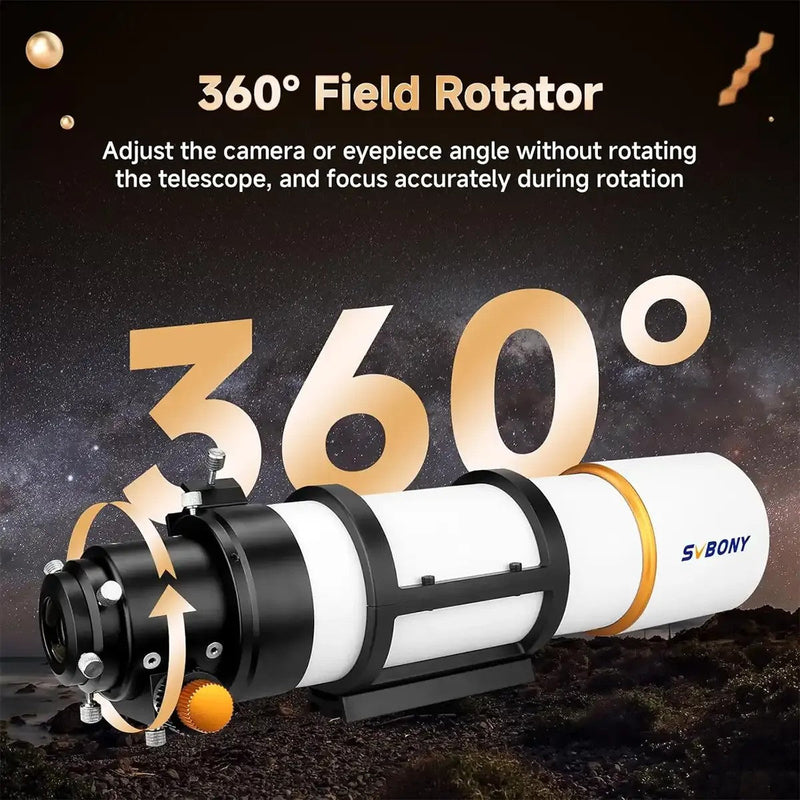 SVBONY SV48P 90mm f/5.5 Achromatic Refractor Telescope OTA