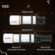 SVBONY SV48P 90mm f/5.5 Achromatic Refractor Telescope OTA