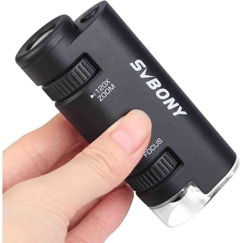SVBONY SV603 60x-120x Portable Handheld Microscope - Black