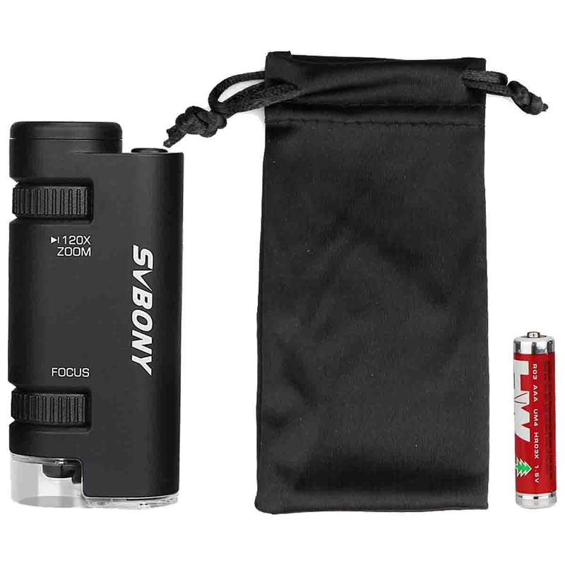 SVBONY SV603 60x-120x Portable Handheld Microscope - Black