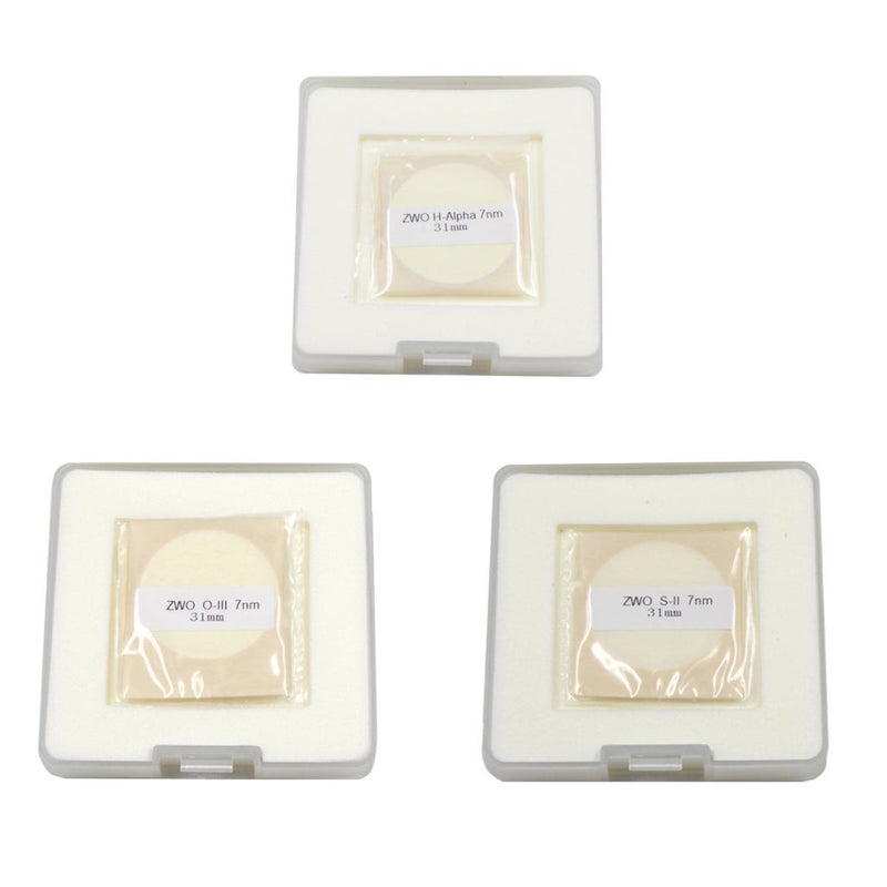 ZWO Narrowband Filter Set - 7nm H-alpha, OIII & SII