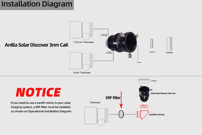 Antlia Solar Discover 3nm CaK Filter Assembly