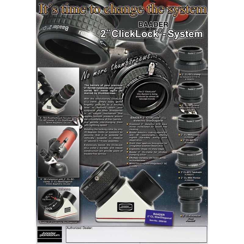 Baader 90° Astro-Grade Amici Prism w/ BBHS Coating - 2" ClickLock