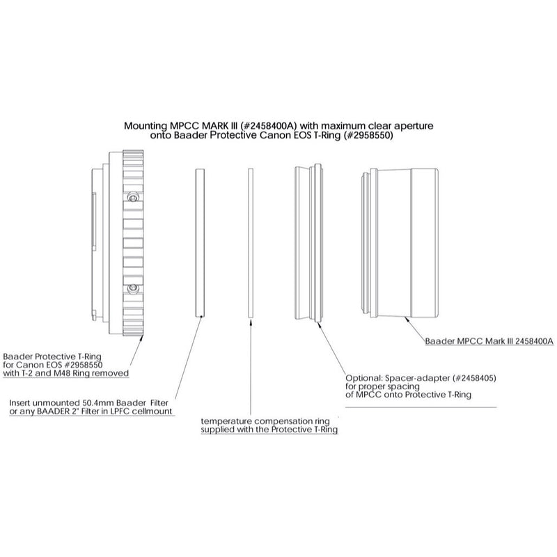 Baader M48 Spacer Ring for MPCC III / Protective EOS T-Ring