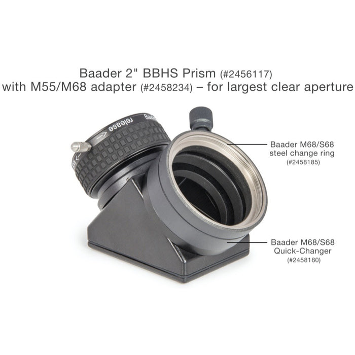 Baader Steel Change Ring to fit Zeiss Adapter System (Dovetail-Ring Only) - M68/S68