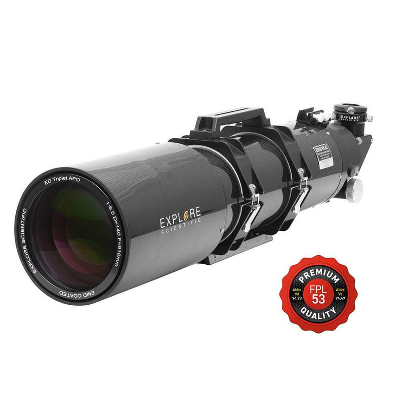 Explore Scientific ED140 FPL53 f/6.5 Réfracteur Triplet APO - Fibre de Carbone
