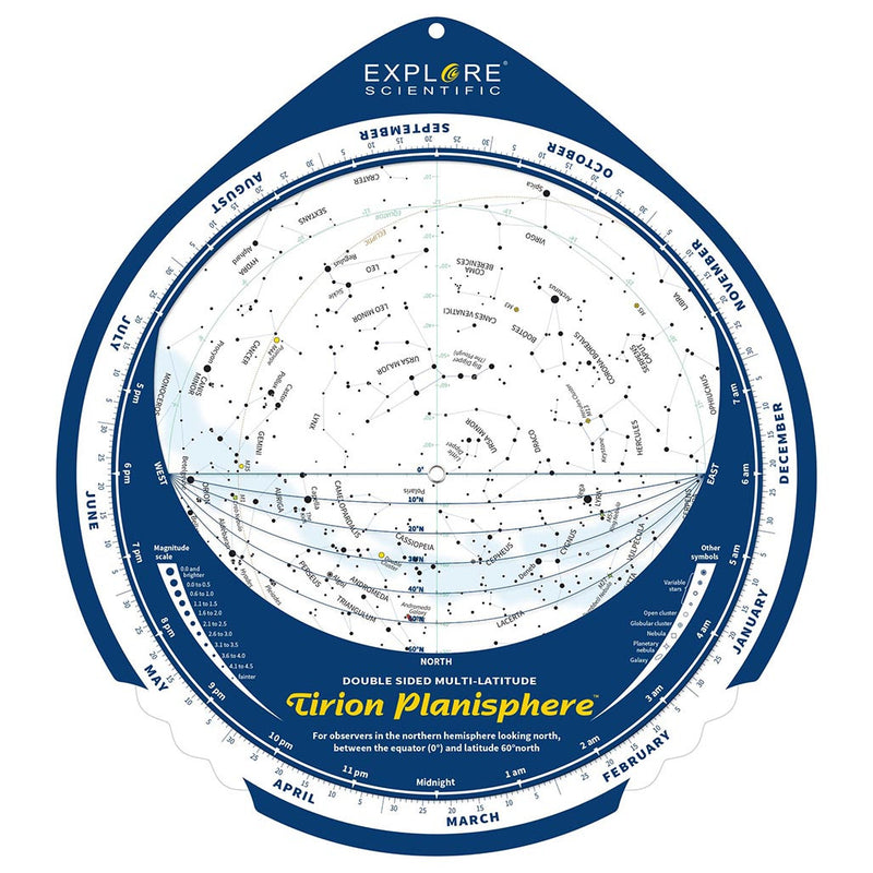 Explore Scientific Tirion Planisphère Recto-Verso Multi-Latitude