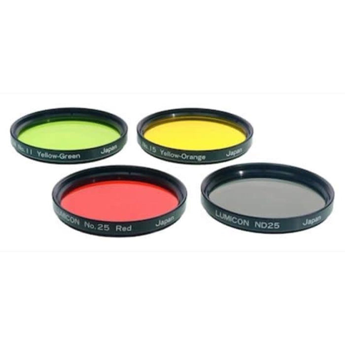 Lumicon Color Filter Set - #11 Yellow-Green, #15 Deep Yellow, #25 Red, ND25 2"
