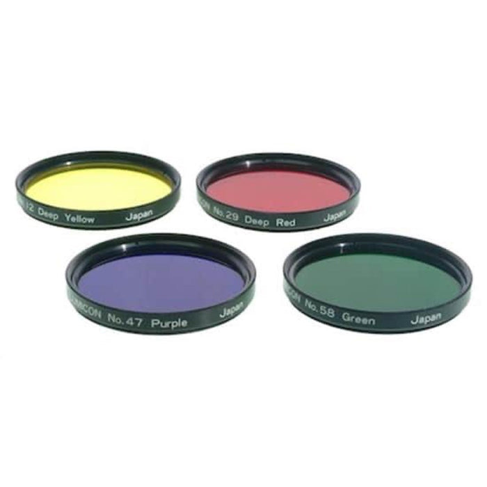 Lumicon Color Filter Set - #12 Deep Yellow, #29 Dark Red, #47 Violet, #58 Green 2"