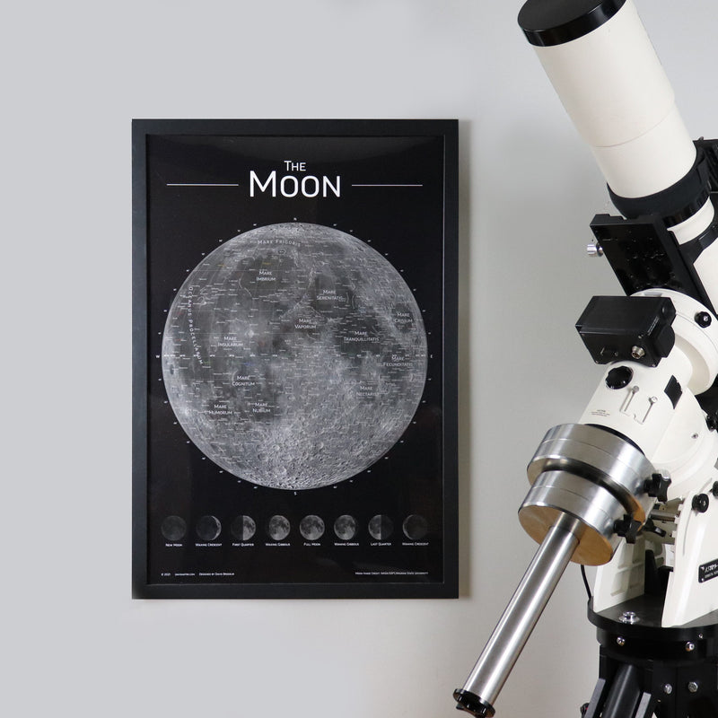 Moon Map Poster - 24" x 36"
