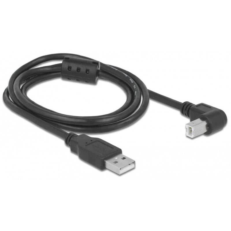 Pegasus Pack of 2x USB2.0 Type-A male to USB2.0 Type-B Male Angled Cables- 1m