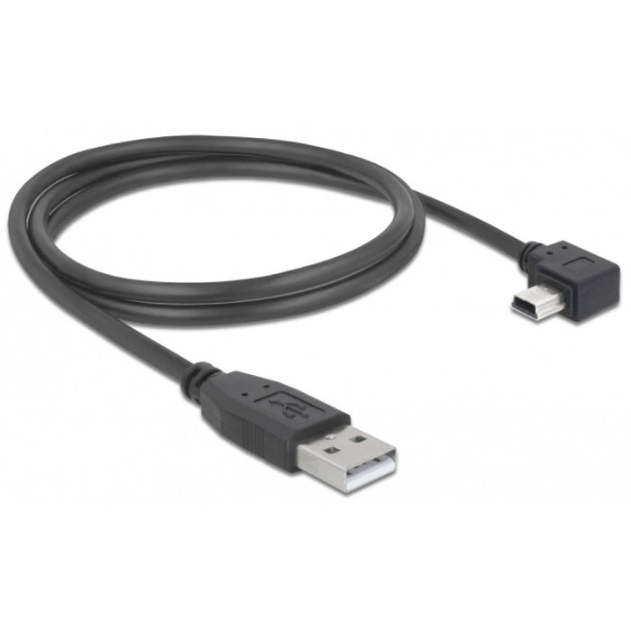 Pegasus Pack of 2x USB2.0 Type-A male to USB mini-B 5pin Male Angled Cables- 1m